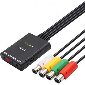 Ngc Adaptateur De Manette Bluetooth Sans Fil Pour Console Gamecube, Convertisseur De Manettes Supporte 4 Manettes Compatible Avec Manettes Xbox One S/Switch Joy-Con/Wii/Ps3/Ps4 - Neuf