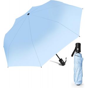 Parapluie Pliant, Parapluie Pliant Automatique, Parapluie Imperm&eacute;able, R&eacute;sistant Au Vent, Pour Hommes, Femmes Et Enfants - Bleu - Neuf