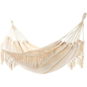 Ulteronixshop-Hamac En Coton Avec Pompons,Hamac Portable Avec Sac,Hamac En Coton &Agrave; Double Suspension,200x150,Lavable En Machine,Coton,Pour &Ecirc;tre Suspendu Sur La Plage,La Plage De Sable,Le Patio,&Agrave; L'ex - Neuf