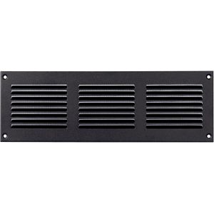 Grille d'aération anthracite - 300 mm x 100 mm - Grilles de reprise d'air en acier - pour plafond et mur latéral - Système CVC - Équipées de moustiquaire (30 x 10 cm) - Neuf