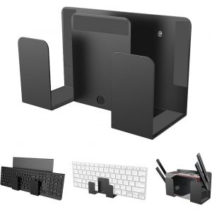KAL-Support Mural Pour Clavier, Universelle Étagère Murale Pour Tablette, Support Mural Clavier Design À 2 Couches Pour Routeur, Liseuse, Tablette, Ordinateur Portable, Clavier Etc - Neuf