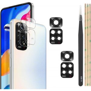 Kal-Pièces Caméra Arrière Pour Xiaomi Redmi Note 11s Lentille En Verre Vitre Appareil Photo Avec Pincettes + 2 Pièces Pour Xiaomi Redmi Note 11s Caméra Arrière Protection - Neuf