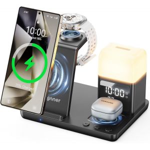 Chargeur À Induction Pour Samsung, Station De Charge 6 En 1 Pour Samsung S25 Ultra/S25/S24 Ultra/S23/Z Flod 6/Z Flip 6,Chargeur Rapide Pour Galaxy Watch Ultra/7/6/54/3/2, Galaxy Buds 3/3 Pro/2 - Neuf