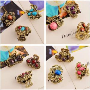 Lot De 12 Mini Pinces &Agrave; Cheveux Vintage En M&eacute;tal - Mini Pinces &Agrave; Cheveux Papillon - Pour Fille Et Femme - Accessoire De Coiffure - Style Al&eacute;atoire - Neuf