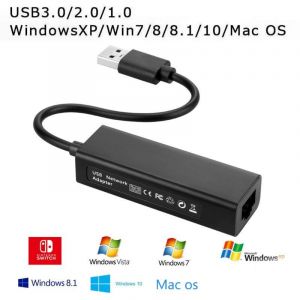 Carte Réseau Ethernet Usb 100, 3.0 Mb/S, Adaptateur Pour Nintendo Switch, Wii, Wiiu, Lan - Neuf
