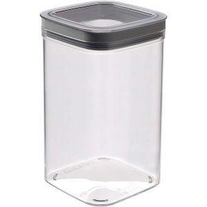 Dry Cube 1.8l-Boîte De Conservation Alimentaire Hermétique Et Emplibale Pour La Cuisine-Pour Aliments Secs-11,8x11,8x19,7 Cm -Transparent/Gris - Neuf
