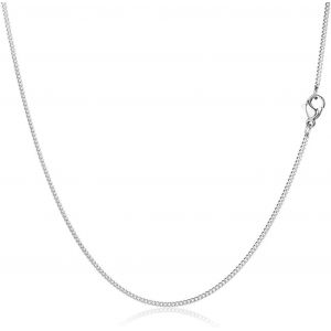 Tianyi-Chaîne Femme Maille Gourmette Fine 1,5 Mm Plaqué Argent - Collier Longueur 40 45 50 55 Cm - Bijoux Chaine Cubaine Mode Cadeau - Neuf