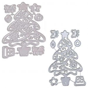 Arbre de No&euml;l en m&eacute;tal coupe matrices pochoir bricolage Scrapbooking Album papier carte mod&egrave;le moule gaufrage artisanat d&eacute;coration[jl] - Neuf