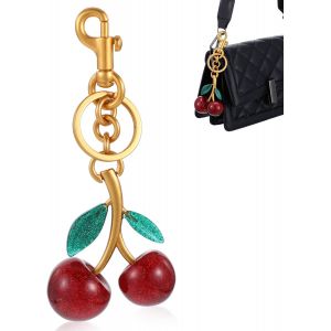 KAL-Breloque De Sac Cerise, Pendentif De Sac Cerise Pour Femme, Porte Clés Pendentif Pour Sac À Main, Sacs, Sacs À Main, Portefeuilles, Sacs À Dos, Breloques De Sac - Neuf