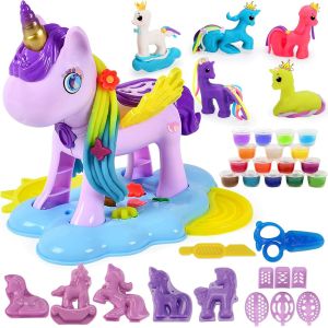 30 Pi&egrave;ces Set de P&acirc;te &agrave; Modeler pour EnfantsSet de P&acirc;te &agrave; Modeler Licorne avec 10 Bo&icirc;tes de P&acirc;te &agrave; Modeler Color&eacute;eAccessoires de P&acirc;te &agrave; Modeler Cadeaux pour P&acirc;te &agrave; Modeler 3 Ans et Plus - Neuf