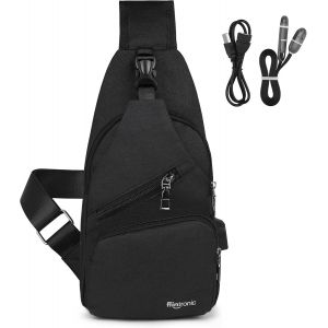 TRAHOO-Sacoche Homme Bandouliere, Sac &agrave; Poitrine, Sac &agrave; Dos de Voyage pour Homme & Femme - Neuf