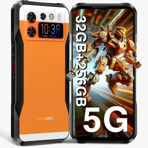 Telephone Portable Incassable 5G DOOGEE V20S 32GB+256GB 6.43''+1.58" AMOLED 6000mAh Smartphone Incassable Dual SIM/IP68/IP69K Orange - Neuf