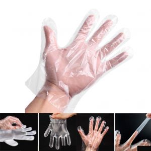 Gants Jetables, Gants Jetables En Plastique De Qualité Alimentaire, Gants De Travail Jetables En Polyéthylène Pour La Cuisine, Le Nettoyage, La Sécurité Alimentaire, Paquet De 200 - Neuf