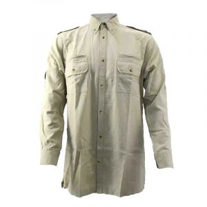 Chemise Authentic Multipoches Boutons Coton Beige S &Agrave; 3xl - Neuf