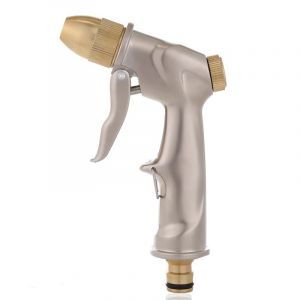 Pistolet d'arrosage de Jardin Haute Pression Pistolet de Pulvérisation de Jardin en Métal avec 4 Connecteurs en Laiton, pour Lavage de Voiture, Arrosage de Plantes - Neuf