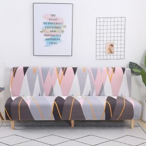 etirer la housse du Canape Sans Accoudoirs, Universel, Pliable, Facile a Installer et a Nettoyer, 3 Places, Rose - Neuf