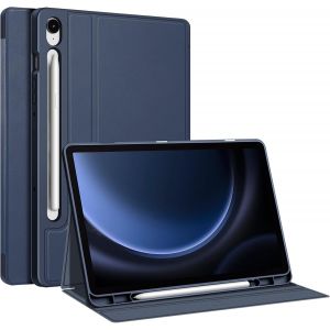 Coque pour Samsung Galaxy Tab S10 Lite 10.9 Pouces 2025 et Galaxy Tab S10 FE/S9 FE 10.9&iquest;/S9 11&iquest;, [Rangement de Stylet] Housse Fine Folio &agrave; Deux Positions Etui Arri&egrave;re Antichoc, Bleu - Neuf