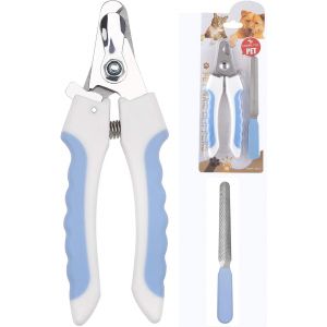 Cat Dog Nail Clipper, Nail Clippers For Dogs, With Safety Lock And Nail File, Suitable For Cats, Dogs (Blue) - Neuf