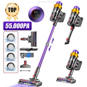 Aspirateur Balai sans fil, 55000Pa/550 W, Autonomie Jusqu'à 70 Min, 2200mAh, Grande Capacité de 1,8 L - Neuf