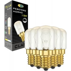 Ampoule Four 15w E14 300 Degré,Ampoule Pour Four,Ampoule Frigo,Ampoule Lampe de Sel,Ampoule Four 15W 300 Degré (Pack 5) - Neuf