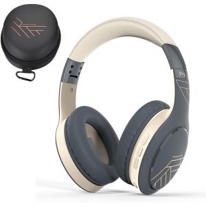 Casque Bluetooth sans Fil, Casque Audio avec Microphone, 60 Heures, 3 EQ Modes, Casque Pliable, Son stéréo HiFi, Bandeau en Tissu, Casque sans Fil pour Voyage/Téléphone/Tablettes/PC - Neuf