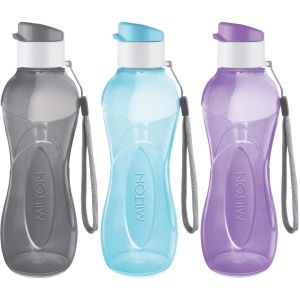 Eryi-Bouteille D'eau Réutilisable Pour Enfants - En Plastique 350 Ml Grand Goulot Sans Bpa Et Fuite Avec Poignée De Transport Le Cyclisme, Camping, La Randonnée, Gym, Yoga, Lot 3 S Pastel - Neuf