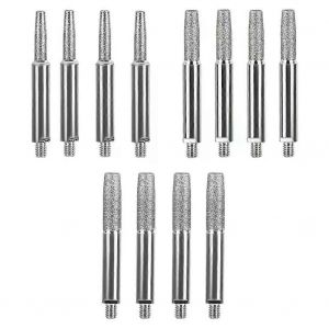 8pcs Ensemble Tronçonneuse Affûteur Pièces Bavure 4/5 / 6mm Tête De Meulage Enduite De Diamant Cylindrique Portable À Chaîne De Meulage - Neuf