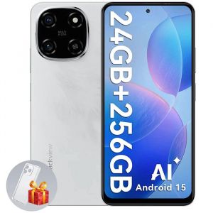 Blackview COLOR 6 T&eacute;l&eacute;phone Portable D&eacute;bloqu&eacute; 24Go+256Go/2To 6.67" 50MP+13MP 5000mAh Android 15,Dual SIM 4G,GPS - Blanc - Neuf