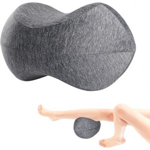 Trahoo-Oreiller De Genou, Oreiller De Jambe En Mousse À Mémoire Pour Dormeurs Latéraux Ergonomique Pour Dormir Sur Le Côté Pour La Grossesse, Soulagement Hanches, Sciatique Et Articulaires (Gris) - Neuf