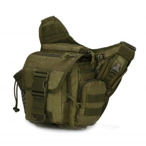 Sac bandouli&egrave;re tactique &eacute;tanche pour appareil photo, sac de poitrine et de taille, sac &agrave; bandouli&egrave;re Molle pour activit&eacute;s de plein air (OD) - Neuf