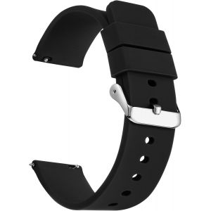 Kal-Bracelet De Montre En Silicone À Libération Rapide - En Caoutchouc Souple De Qualité Supérieure - 18 Mm, 20 Mm, 22 Mm - Pour Homme Et Femme - Neuf