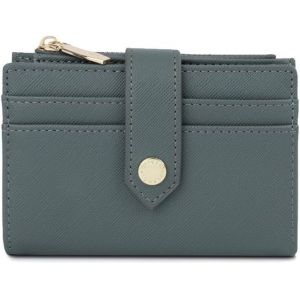 Portefeuille Femme Court Porte-Monnaie En Cuir Pu Petit Portefeuille Wallet Avec 7 Emplacements Pour Cartes Vert - Neuf