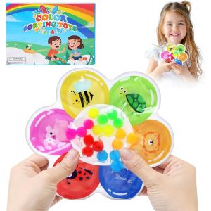 Color Sorting Sensory Toys,Flowers Color Sorting Toy,Educational Color Matching Toys,Fine Motor Skills Toy,Anti Stress Sensory Toy for Kids - Neuf