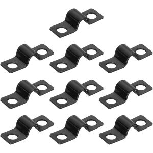 Kalanka-100pcs Collier En U, 1/4 Pouce(6mm) Collier &Agrave; Tube En U &Agrave; 2 Trous Support De Connexion Robuste Pour C&acirc;bles Conduits Fils, Noir - Neuf