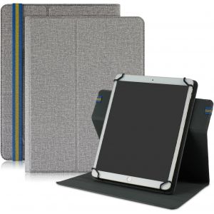 Coque Universel pour Tablette 10,1 Pouces, Etui Housse Rotatif 360&deg; avec Fonction Support Compatible Tablette 9,7 10 10,1 10,2 10,3 10,4 10,5 10,6 10,9 11 Pouces,Gris - Neuf