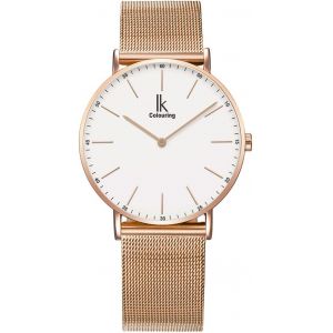 Eryi-Ik Slim Ø36mm Montre Hommes Femmes Ultra-Mince Bracelet Maille - Neuf