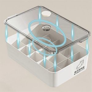 Boîte de rangement étanche à la poussière de grande capacité Une boîte avec un couvercle et sans treillis - Neuf