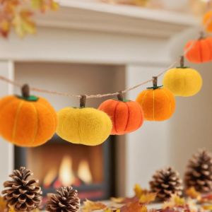 CAUC-9 Pièces Mini Citrouilles Décoration Automne, Ensemble Automne décoration en Peluche, pour Deco Automne Halloween Thanksgiving Décoration de Table à la Maison - Neuf