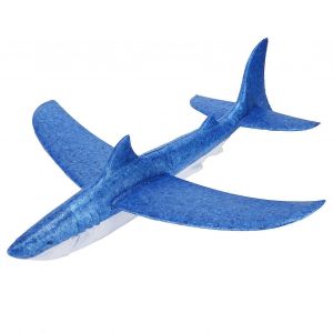 Avion jouet Mousse EPP souple non assembl&eacute;e Conception profil&eacute;e Mod&egrave;le d'avions bleus pour enfants Jouet de sports de plein air - Neuf