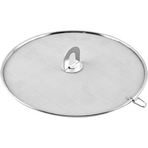 JEXNOVASHOP-Couvercle Anti Projection Huile 21 Cm En Acier Inoxydable Flexible Avec Poign&eacute;e S&eacute;curis&eacute;e Grille Anti-&Eacute;claboussures Universel Pour Po&ecirc;les Et Casseroles Cuisine - Neuf