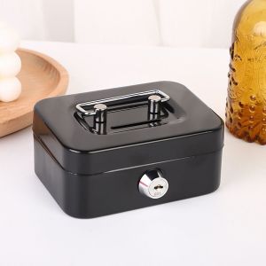 Coffre-fort verrouillable avec clé,coffre-fort Portable en métal,petite boîte de verrouillage de sécurité,boîtes à monnaie robustes pour enfants - Type black #B - Neuf