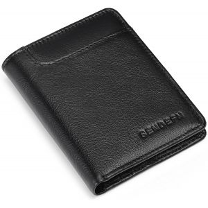 Portefeuille Homme Grand Trifold En Cuir Véritable, Portefeuille Pour Homme Blocage Rfid Avec 19 Emplacements Pour Cartes De Crédit, 3 Compartiment À Billets,1 Poche À Monnaie - Neuf