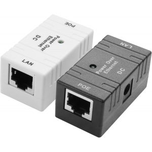 2 Pack 5V-48V DC 96W Single Port Passive PoE Adapter|PoE Injector/Splitter/Combiner|Ethernet 10/100Mbps|Compact for Security Cameras/Solar Systems (A) - Neuf