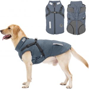 Dog Coat With Built-In Harness,Warm Winter Dog Coats In Waterproof Fleece,Dog Jacket With Reflective For Small,Medium And Large Dogs.[P118] - Neuf