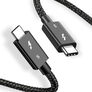 JGD-C&acirc;ble Thunderbolt 5 80 Gbit/s &iquest; Compatible avec Thunderbolt 5/4/3, PD 240 W Charge Rapide, Prend en Charge 16K@60 Hz, 8K@60 Hz, 4K@240 Hz, Id&eacute;al pour MacBook (Tissage, 100, Centim&egrave;tres) - Neuf