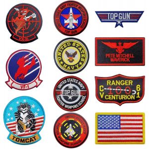 Trahoo-11 Pièces Patch Thermocollant Vetement Ecusson Thermocollant, Autocollant De Patch Brodé Militaire Applique Décorative Écusson À Repasser Broderie Pour T-Shirt Jeans - Neuf