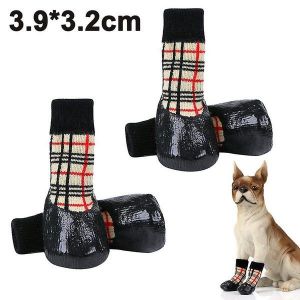 Chaussettes Imperméables Et Antidérapantes Pour Chien - 2 Paires De Protège-Pattes Pour L'intérieur Et L'extérieur, Confortables Et Sûres, 3 Tailles Disponibles - Neuf