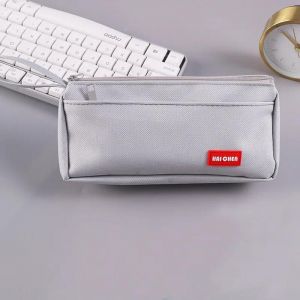 QCYL-trousse scolaire kawaii fille ecole pencil case fournitures scolaires garcon affaire sac fourniture cartable enfant a crayon cute college coque grande rangement bureau de couleur boite,grey - Neuf