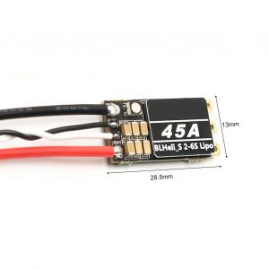 45a Blheli_S Esc 2-6s Lipo Esc Sans Balais, 4 PièCes, ContrôLeur De Vitesse éLectronique, Led Rgb Programmable IntéGréE Pour Drone Rc Fpv Quadcopter-Unichoice - Neuf