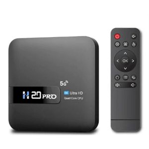 H20PRO Smart Android TV Box Android 10 2 Go 16 Go 6K Media Player TV Box Android 2.4 et 5G WIFI tr&egrave;s rapide - Neuf